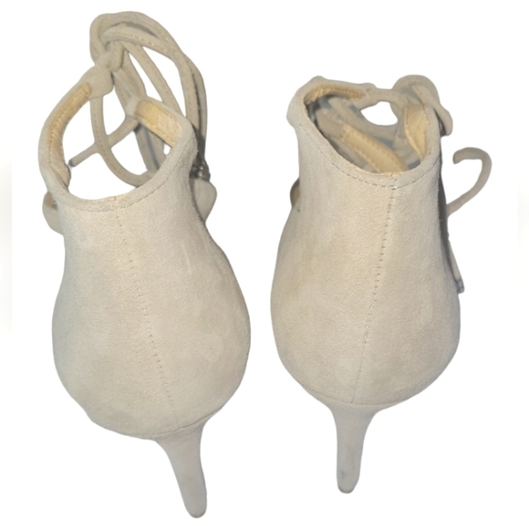 Karl Lagerfeld Jasmin Suede Lace-Up Neutral Pumps Sz 9 - Picture 10 of 11